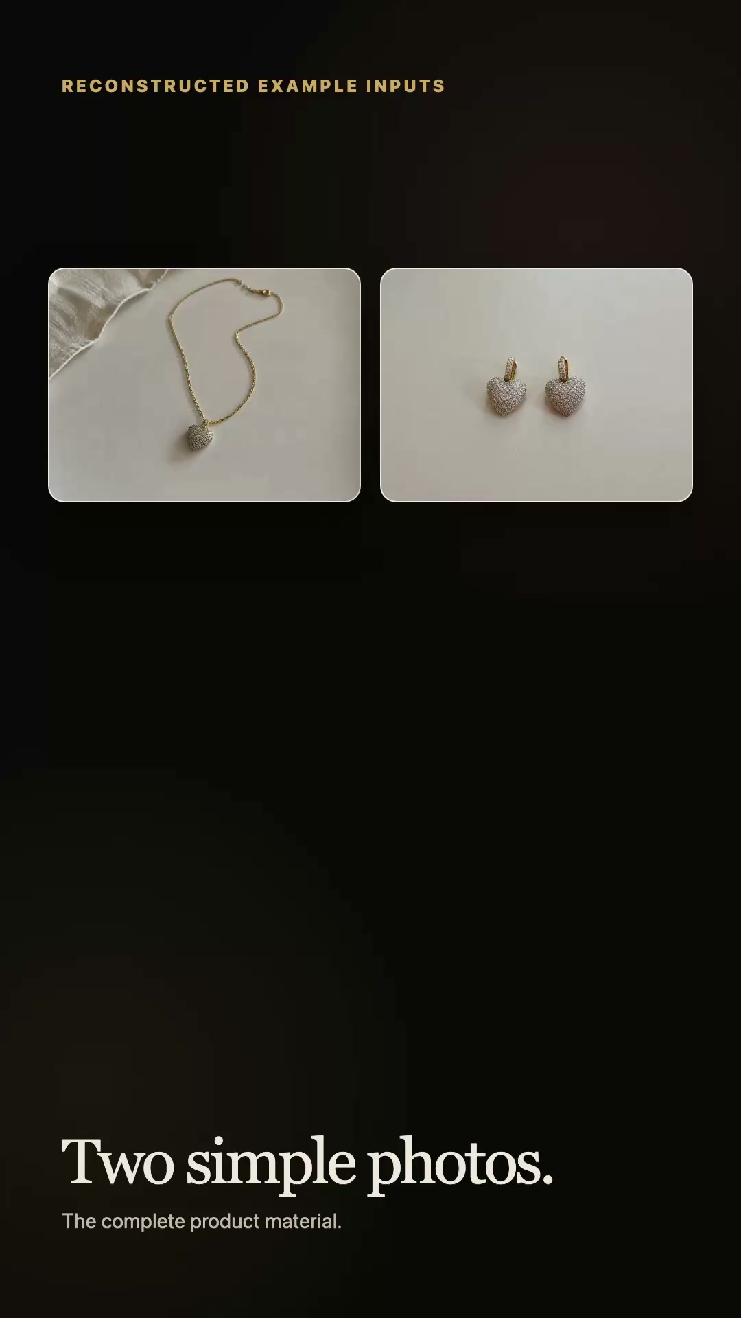 First frame of the HEARTLIGHT product-film process showcase